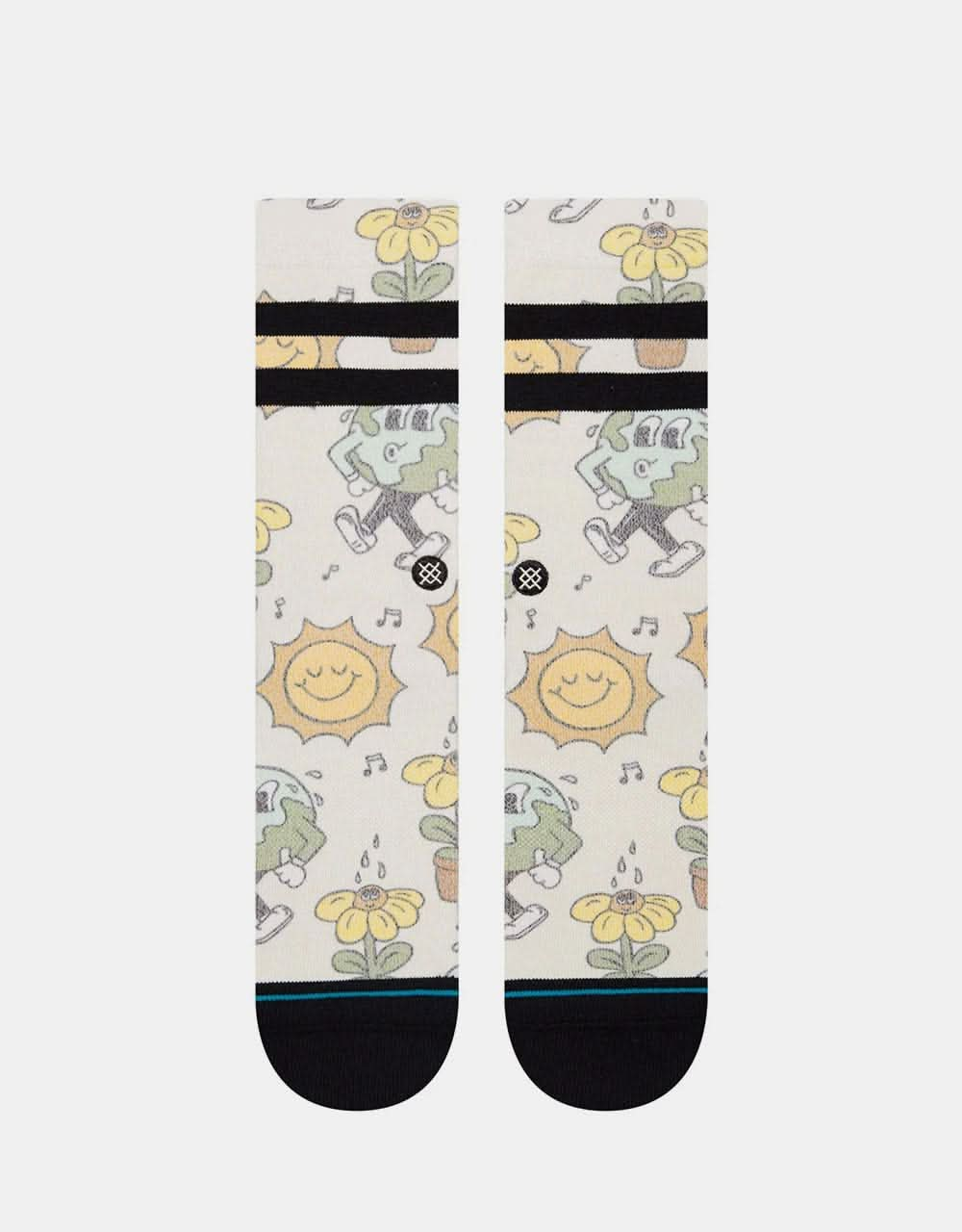 Stance Nice Mooves Crew Socks - Off White