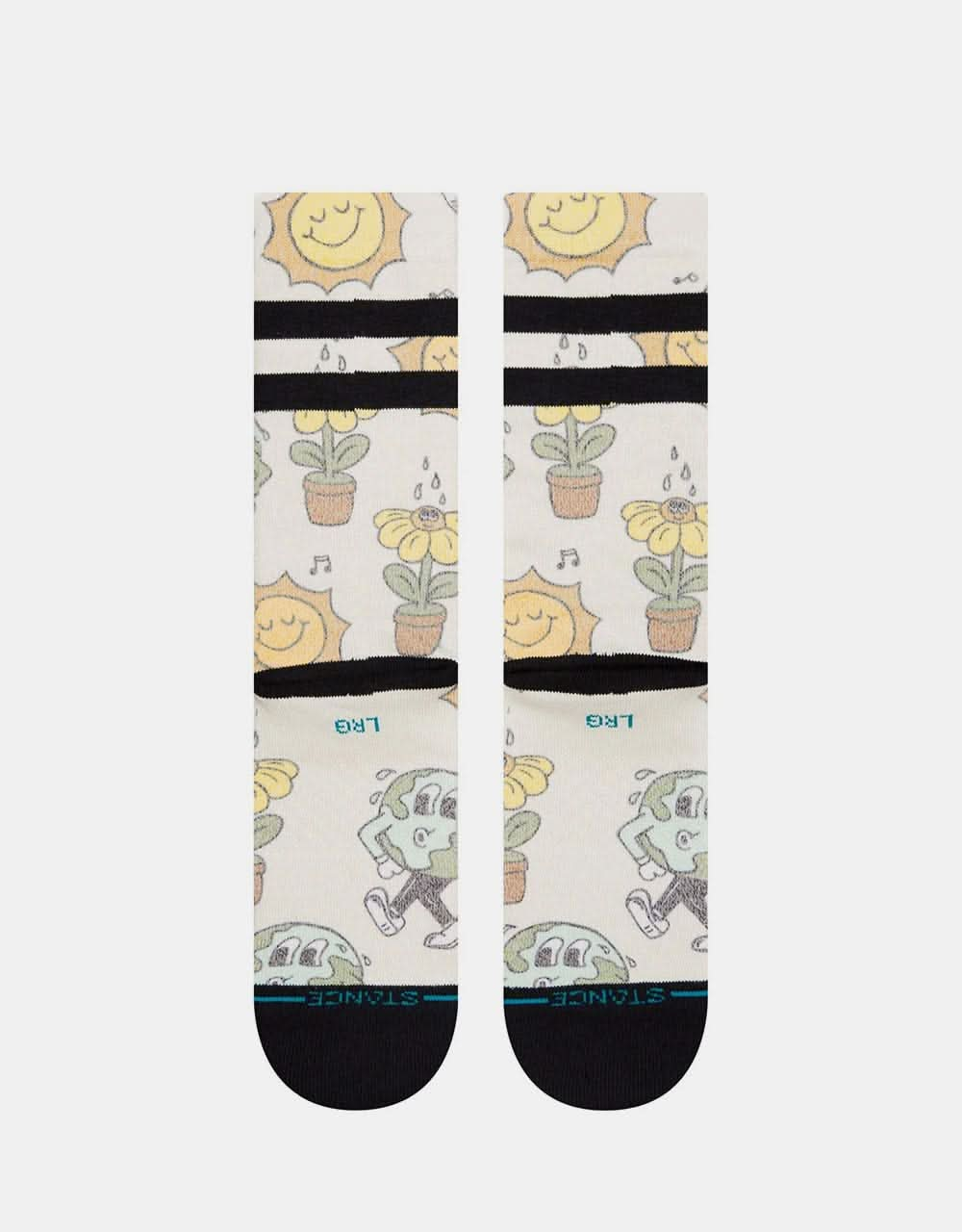 Stance Nice Mooves Crew Socks - Off White