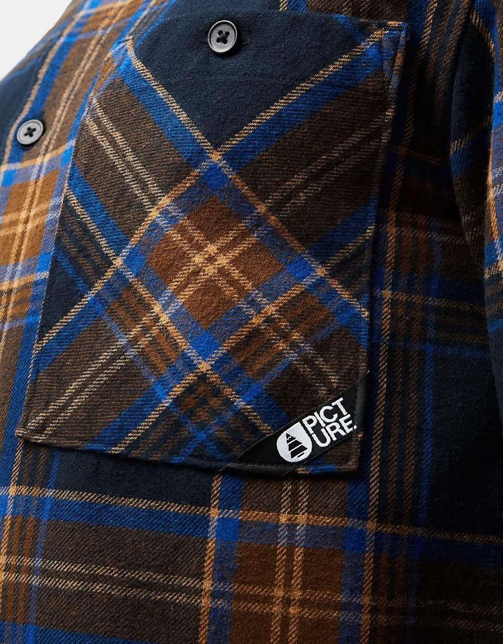 Picture Relowa L/S Shirt - Plaid Dark Blue