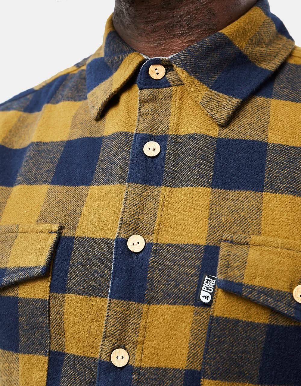 Picture Hillsboro L/S Shirt - Dark Blue/Army Green