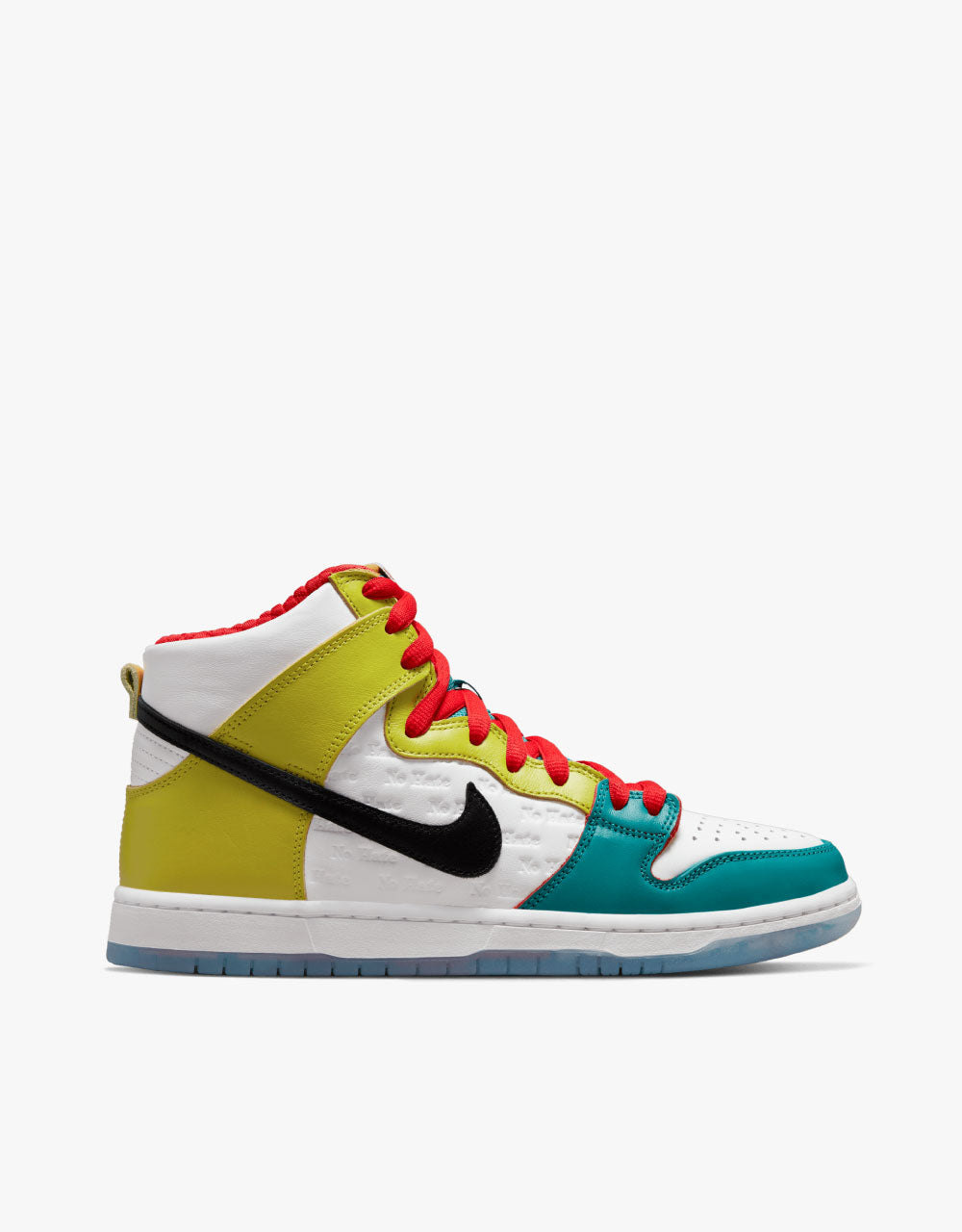 Chaussures de skate Nike SB 'froSkate' Dunk High Pro - Blanc/Or métallique-Rouge université