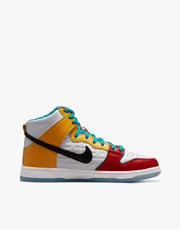 Nike SB 'froSkate' Dunk High Pro Skate Shoes - White/Metallic Gold-University Red