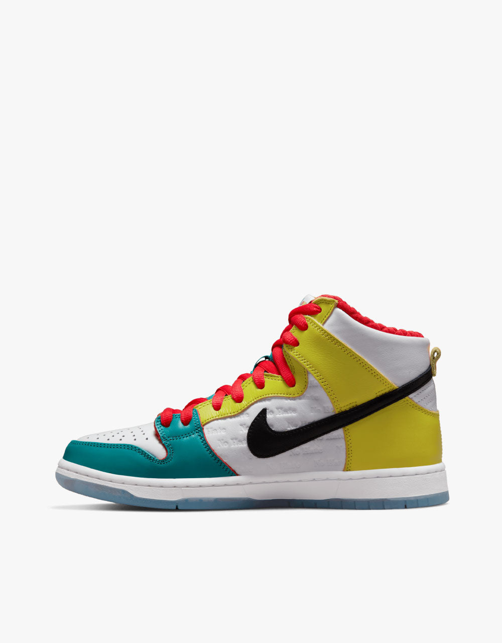 Chaussures de skate Nike SB 'froSkate' Dunk High Pro - Blanc/Or métallique-Rouge université