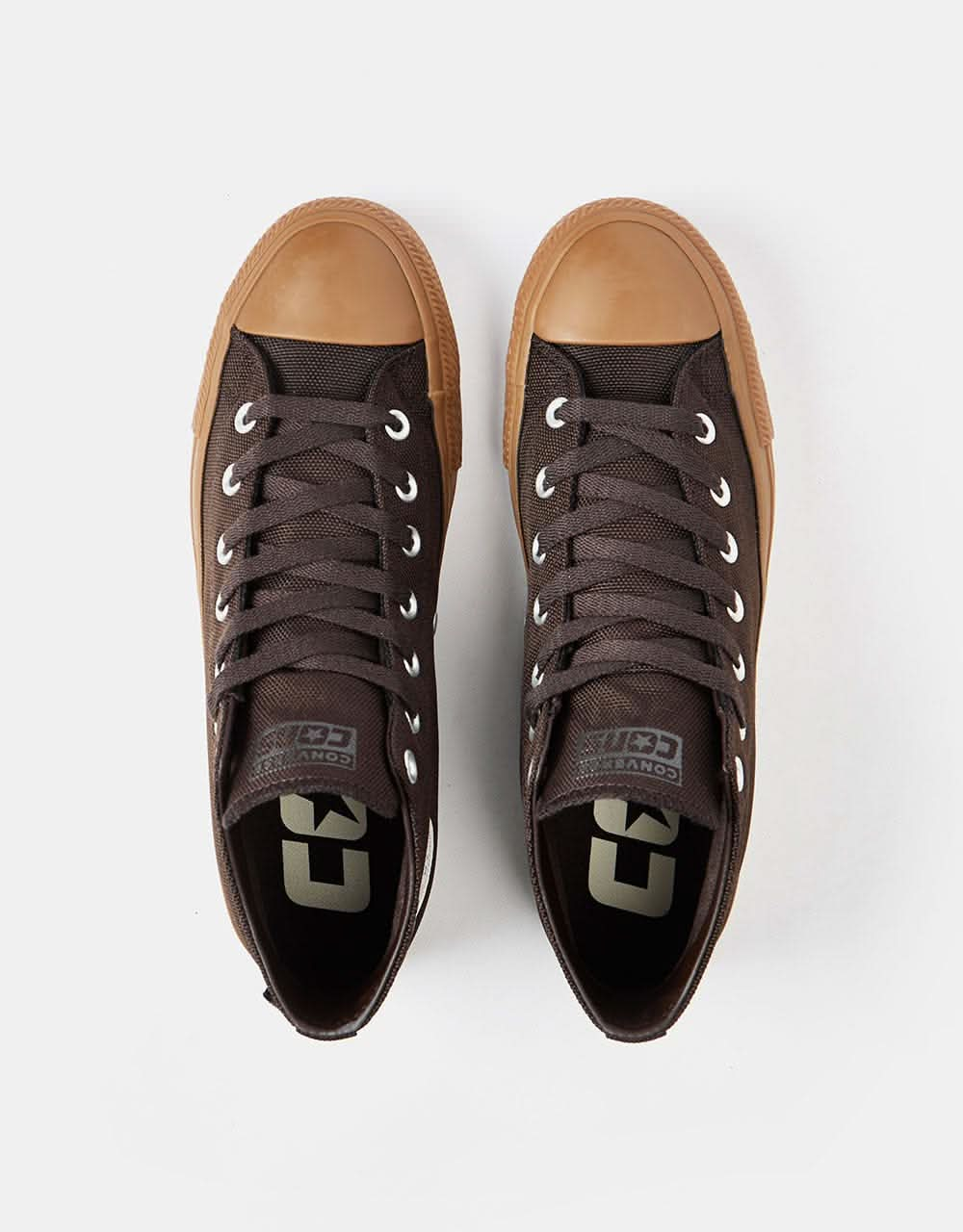 Converse CTAS Pro Cordura Canvas Skate Shoes - Velvet Brown/Egret/Dark Gum