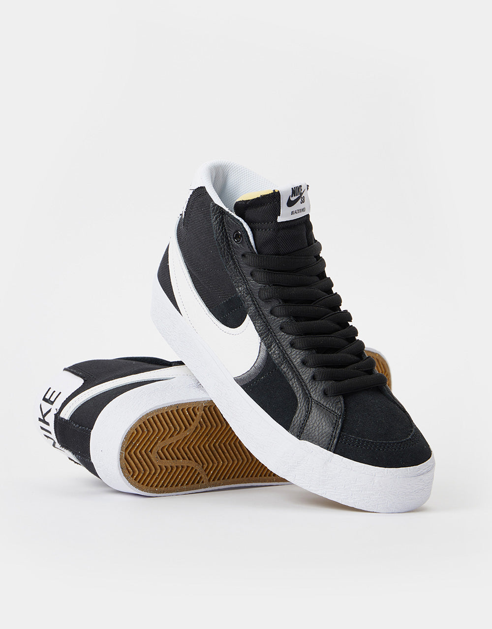 Nike SB Zoom Blazer Mid Premium Plus Chaussures de skate - Noir/Blanc