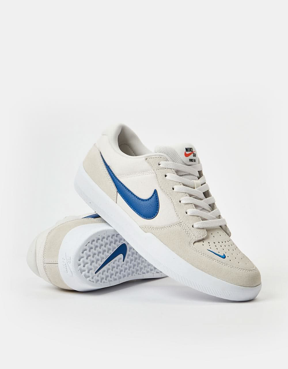 Nike SB Force 58 Skate Shoes - Phantom/Blue Jay-Phantom-White