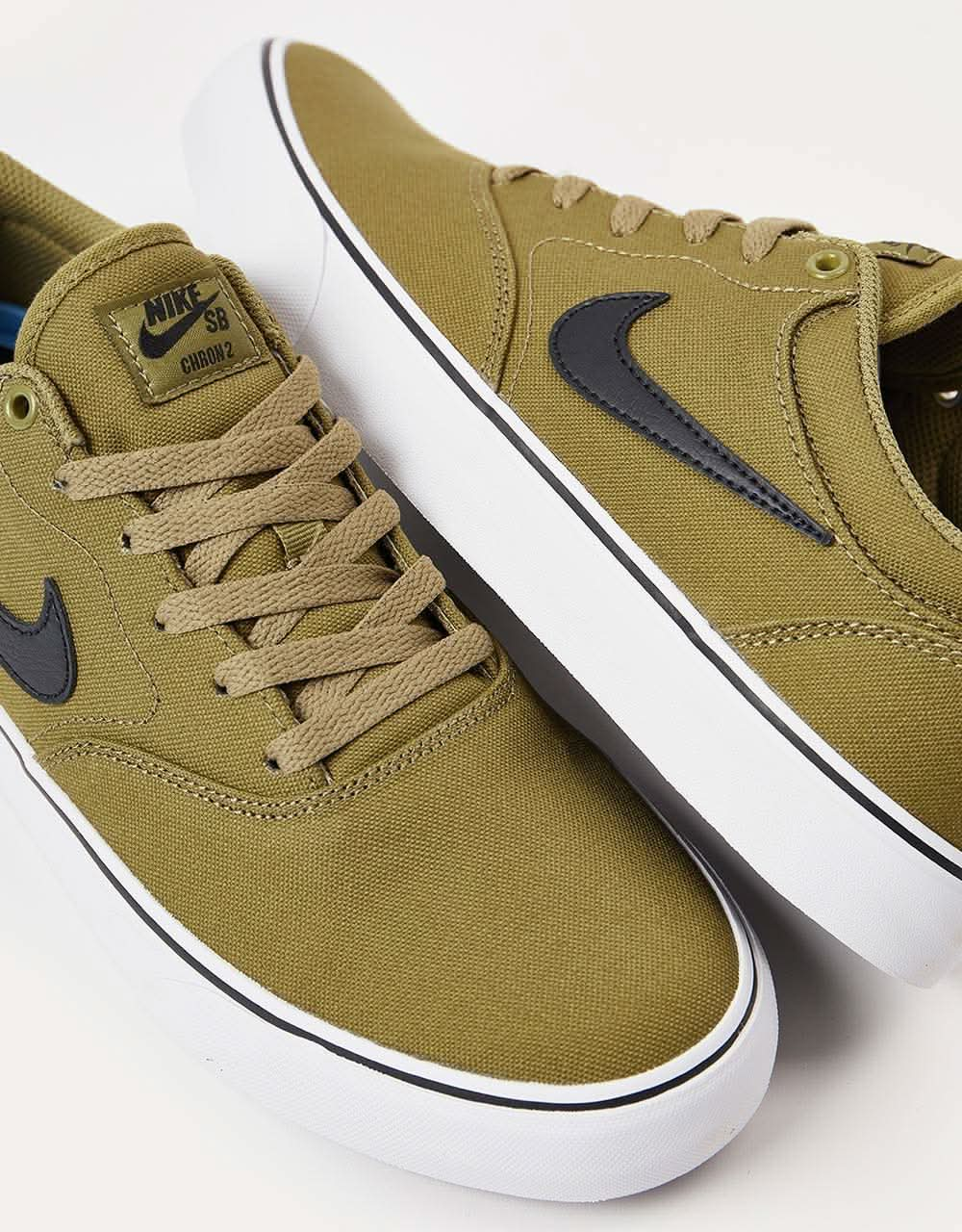 Nike SB Chron 2 Canvas Skate Shoes - Pilgrim/Black-Pilgrim-White