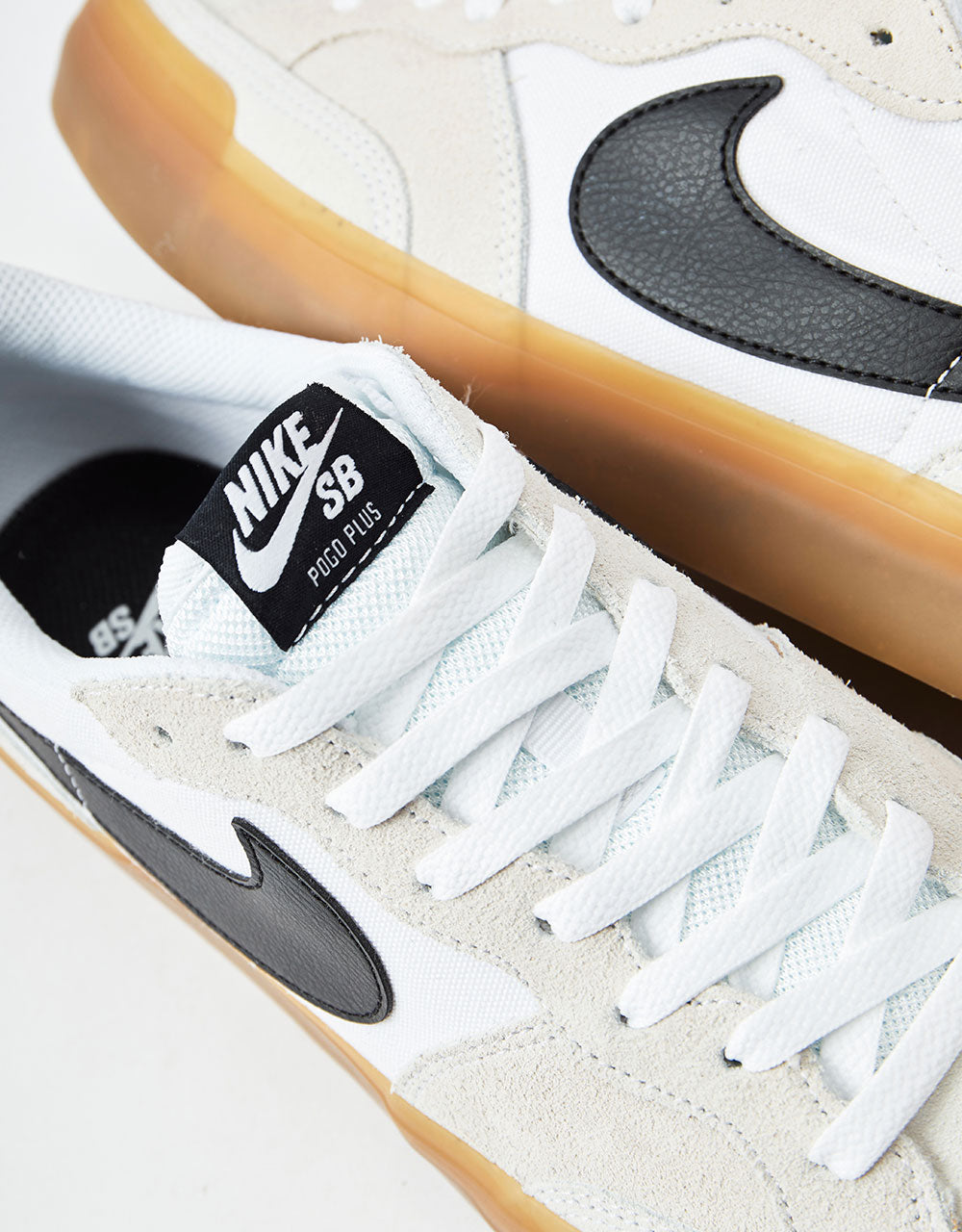 Scarpe da skate Nike SB Pogo - Bianco/Nero-Bianco-Gum Marrone Chiaro