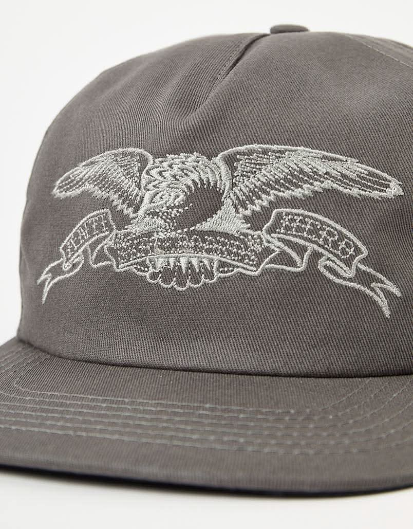 Anti Hero Basic Eagle Snapback Cap - Charcoal/Grey