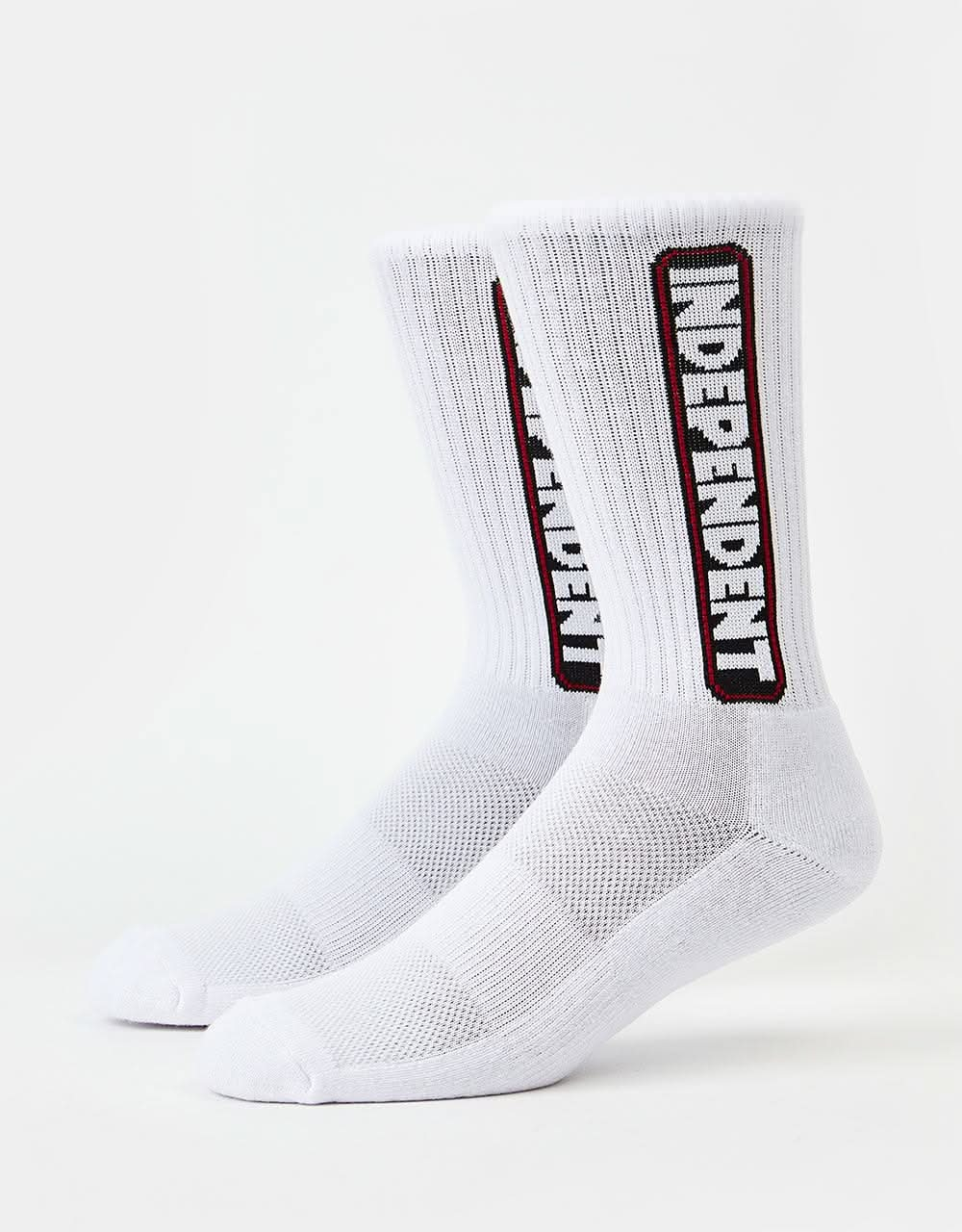 Independent Bar Logo Socks - White