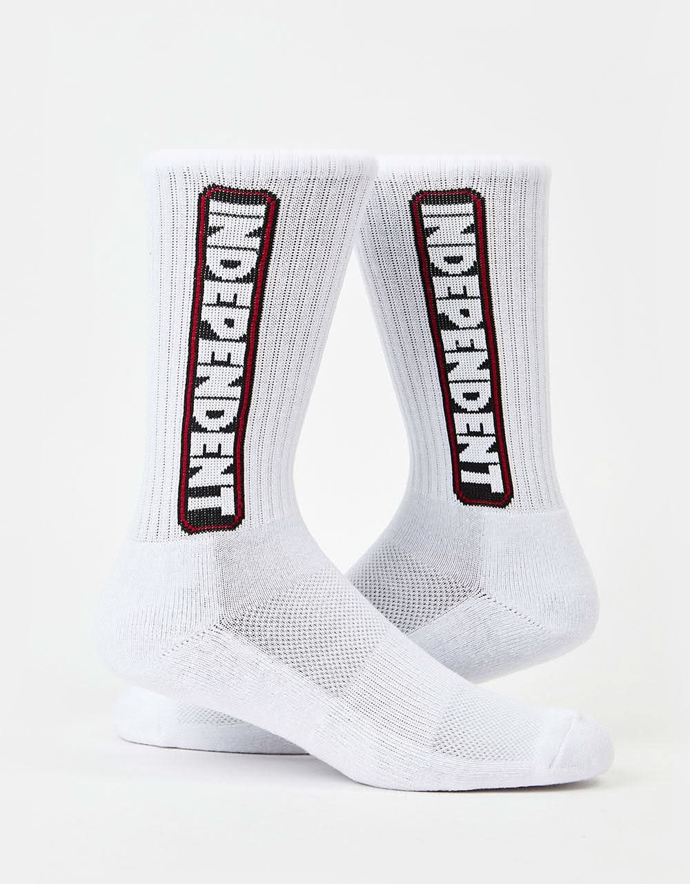 Independent Bar Logo Socks - White