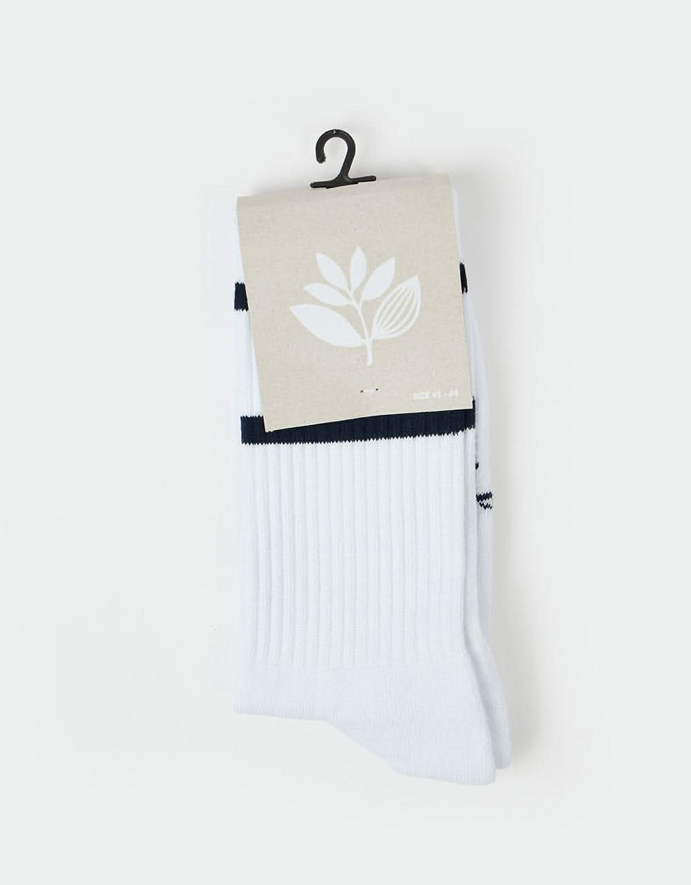 Magenta Plant Socks - White