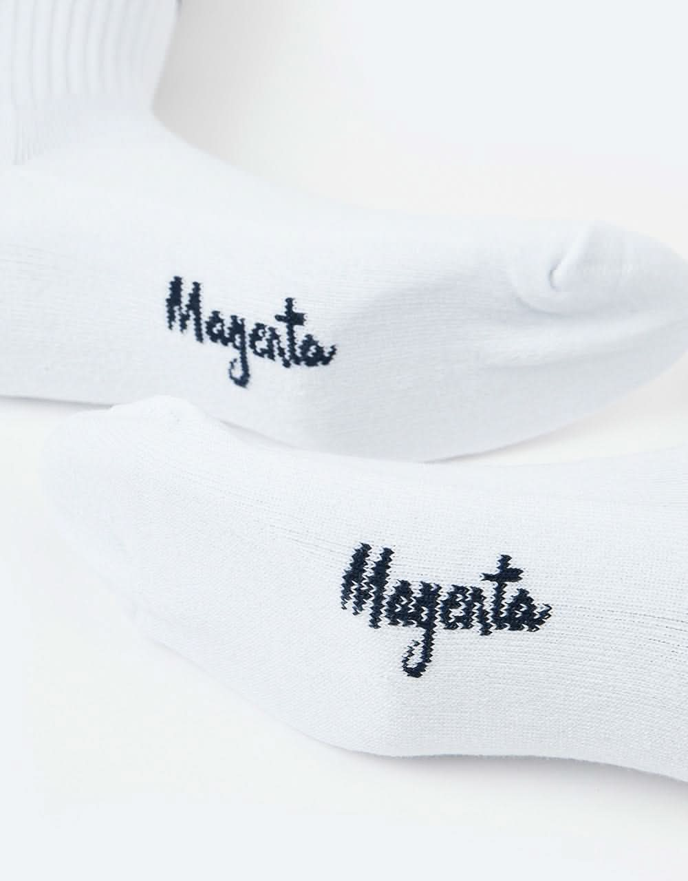 Magenta Plant Socks - White