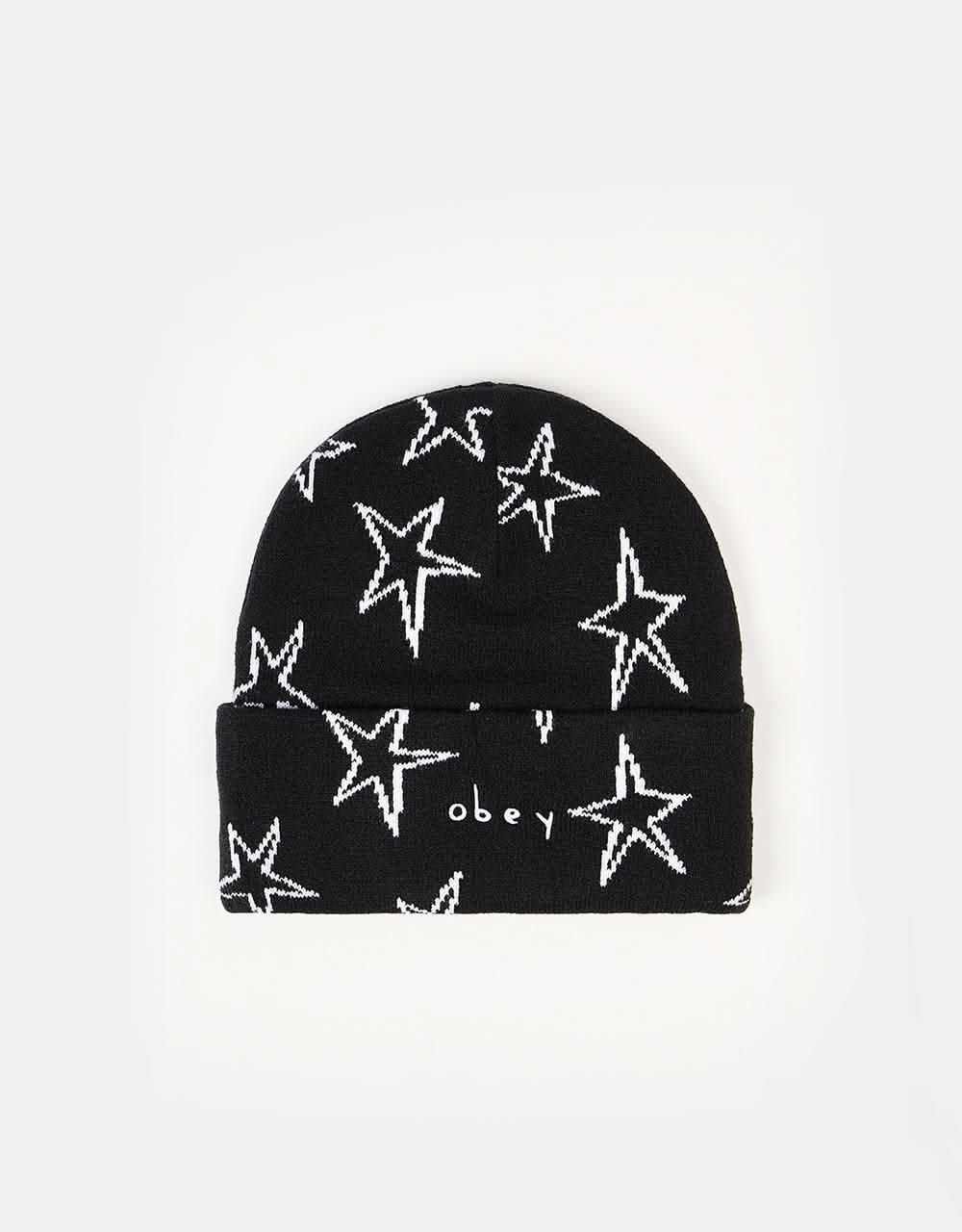 Obey Stars Beanie - Black Multi