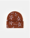 Obey Stars Beanie - Sepia Multi