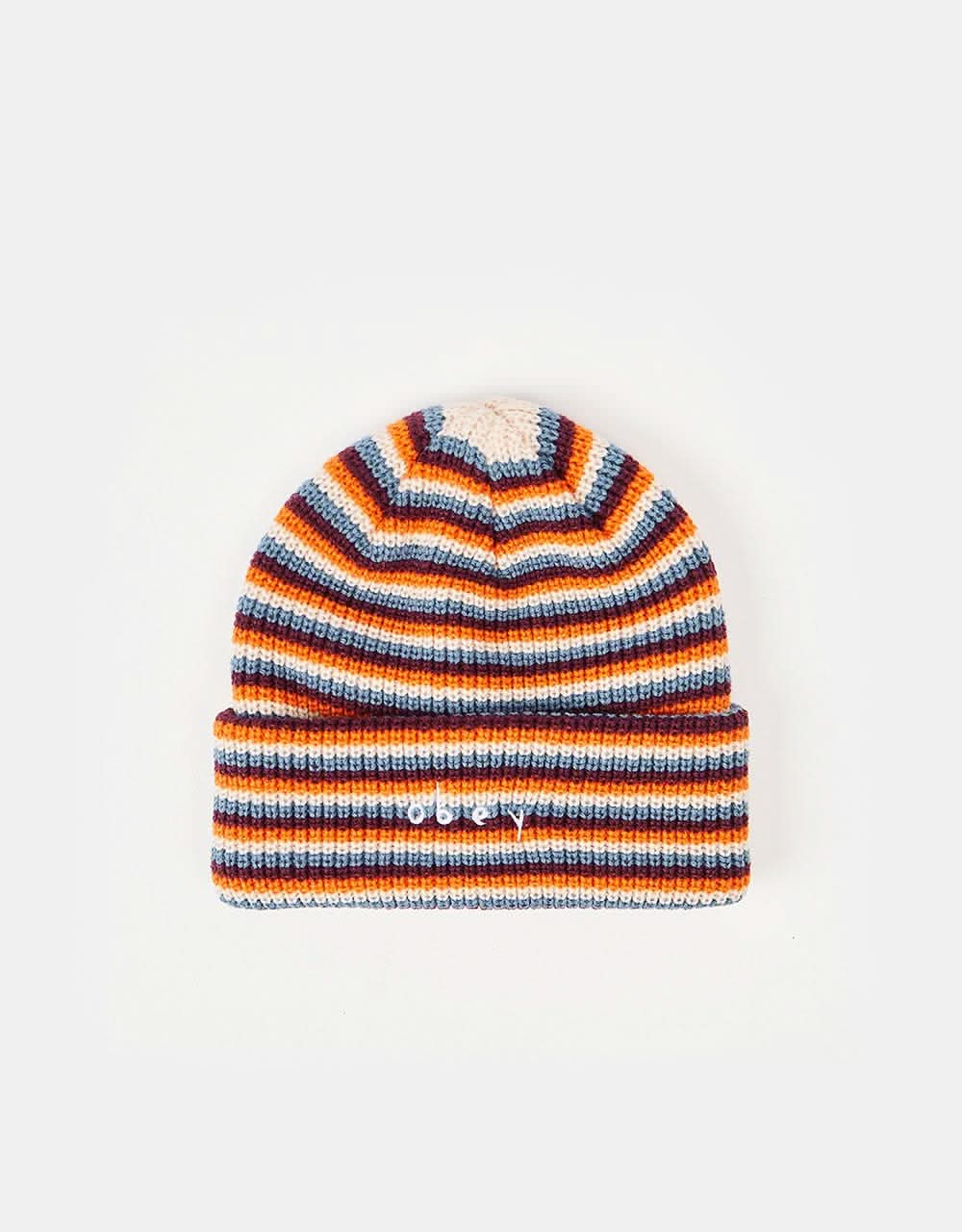 Obey Complex Beanie - Beetroot Multi