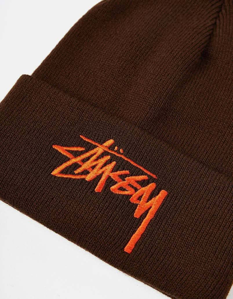 Stüssy Big Stock Cuff Beanie - Brown