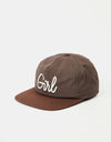 Girl Script Chain Strapback Cap - Chocolate