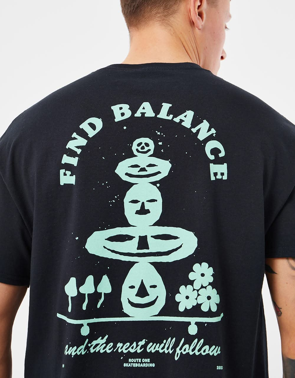 Route One Balance T-Shirt - Black