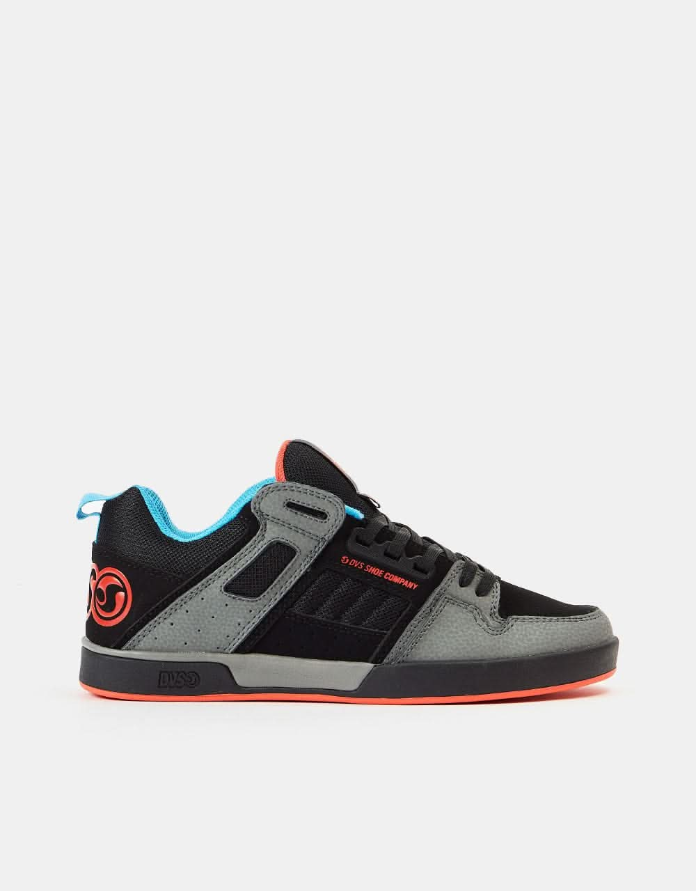 DVS Comanche 2.0+ Skate Shoes - Charcoal/Black/Fiery Red/Blue Nubuck