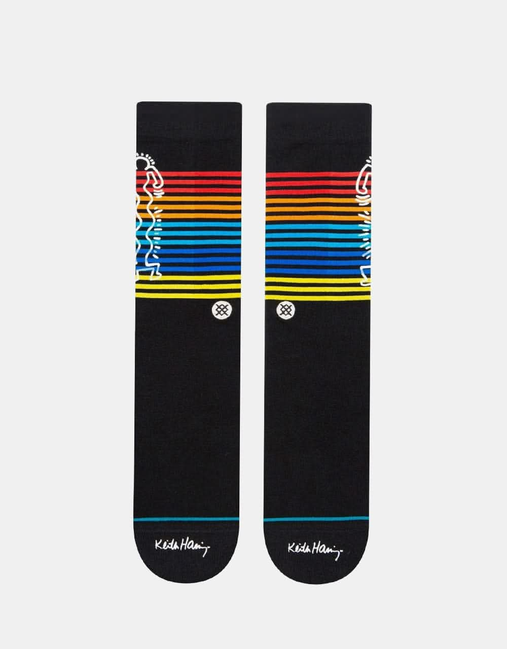 Stance x Keith Haring Wiggles Crew Socks - Black