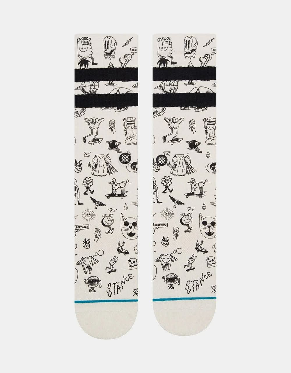 Stance  Tagged Crew Socks - Off White