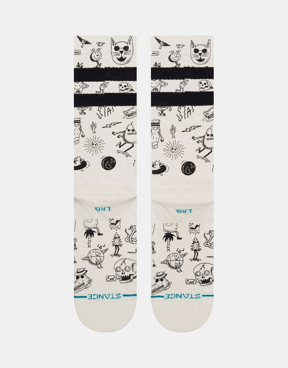 Stance  Tagged Crew Socks - Off White