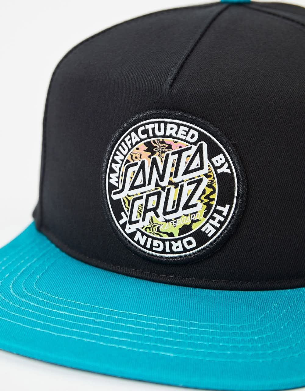 Santa Cruz Acidic MFG Dot Snapback Cap - Black/Verdegris