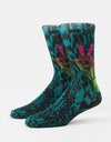 Santa Cruz Acidic Screamin Peace Fade Socks - Acidic Verdigris