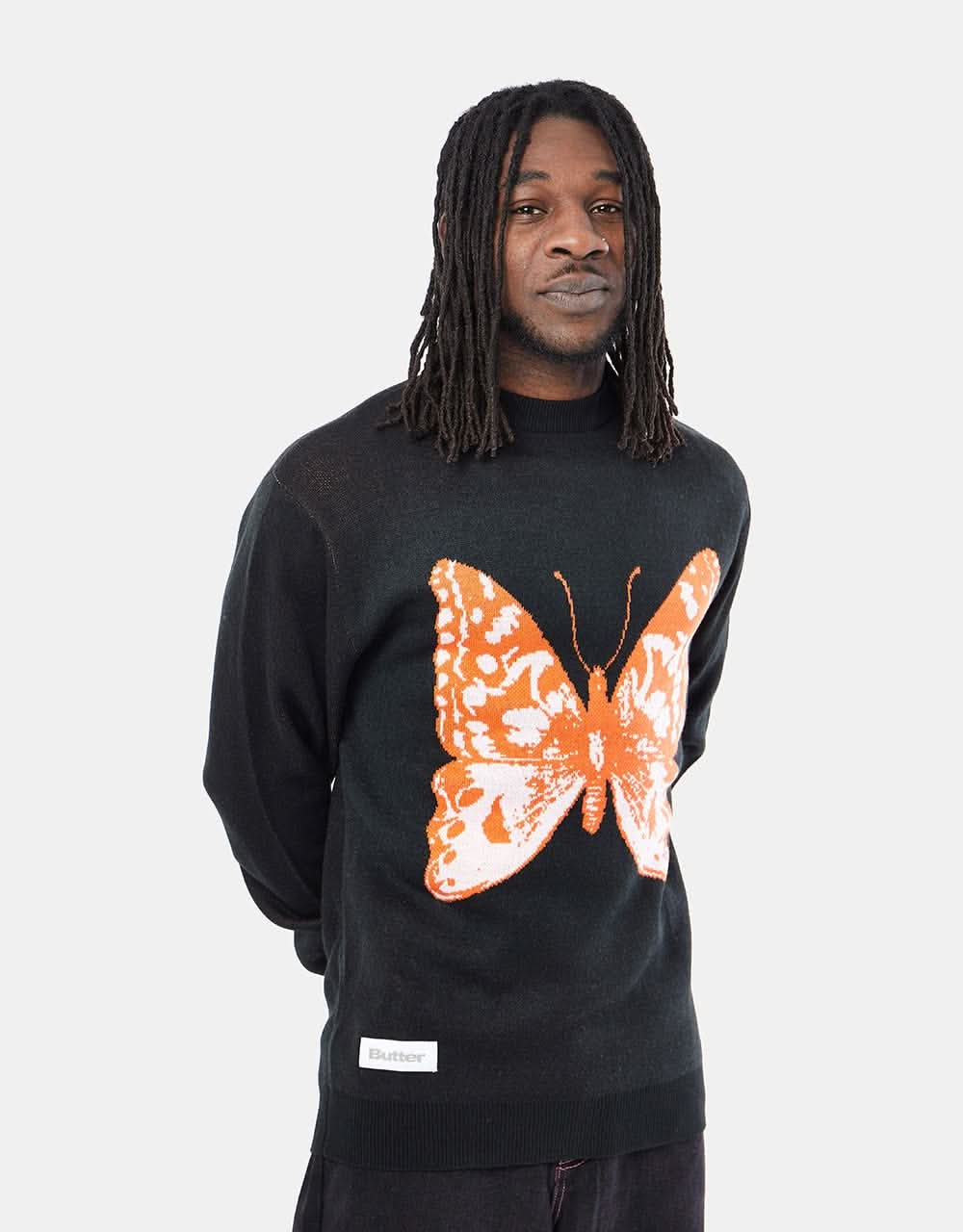 Butter Goods Butterfly Knit Sweater - Black