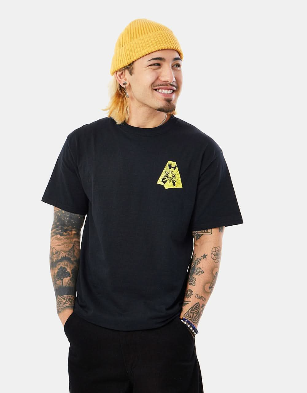 HUF Tangled Webs Triple Triangle T-Shirt - Black