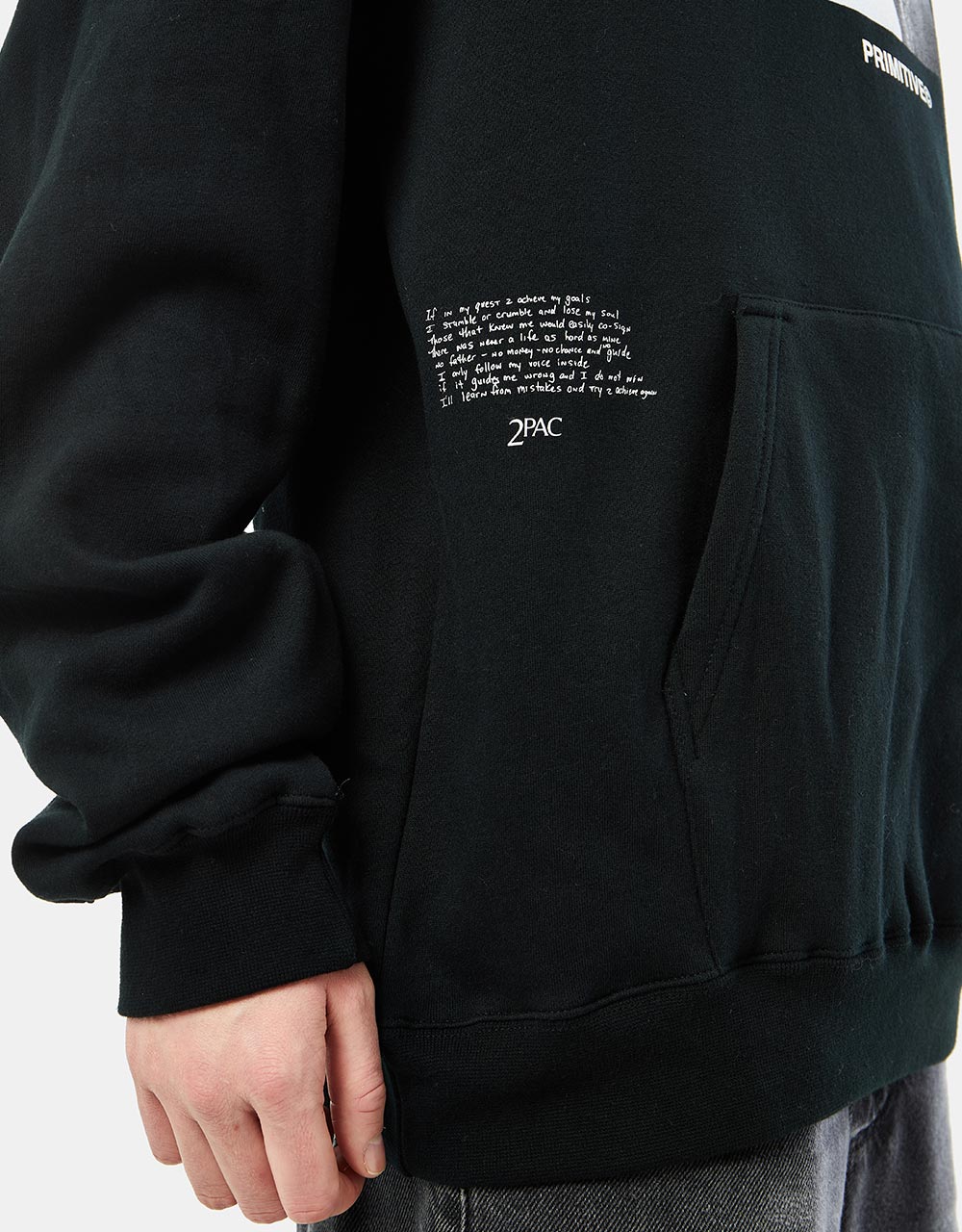 Primitve x Tupac No Changes Pullover Hoodie - Black