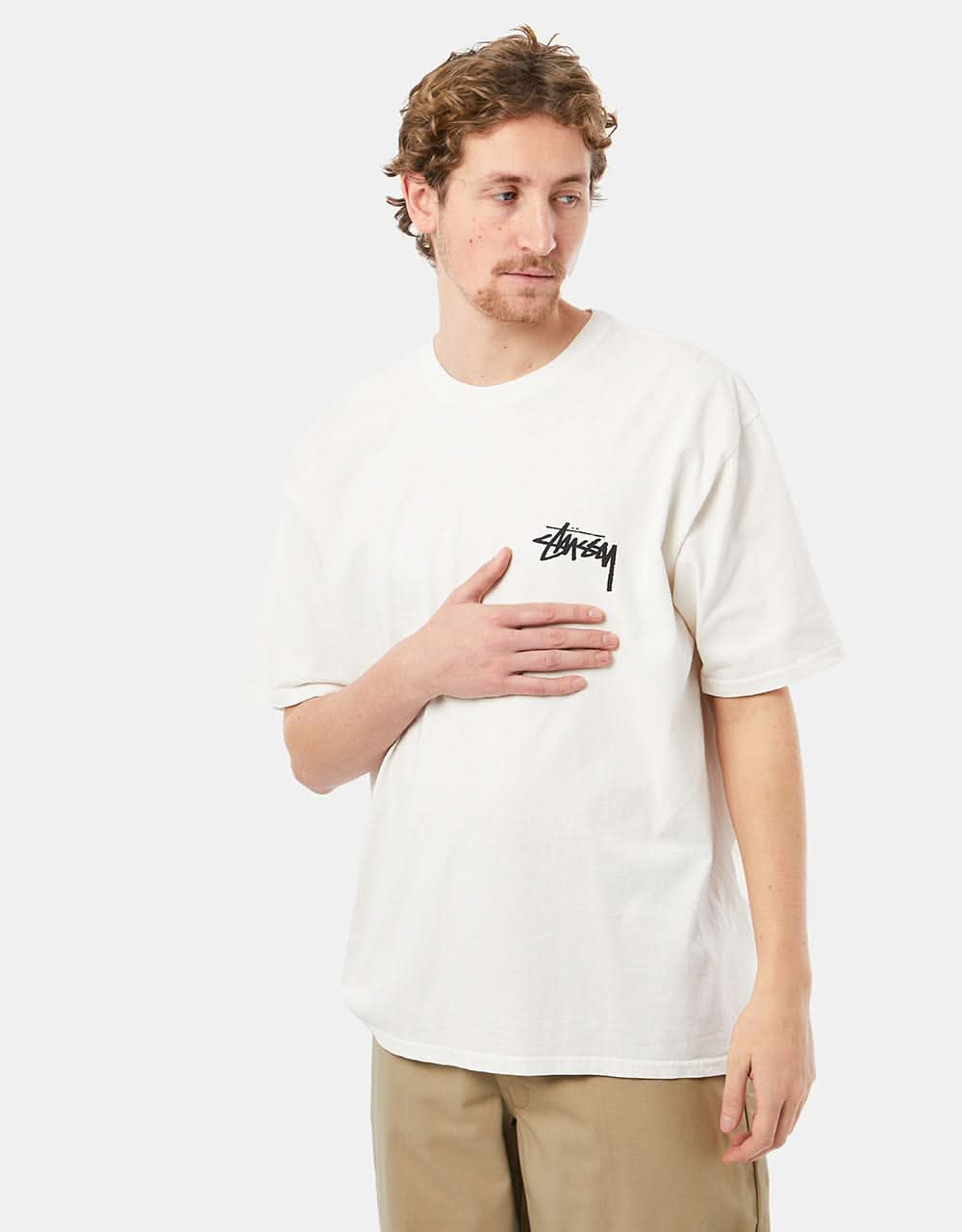 Stüssy How We'Re Livin' Pigment Dyed T-Shirt - Natural