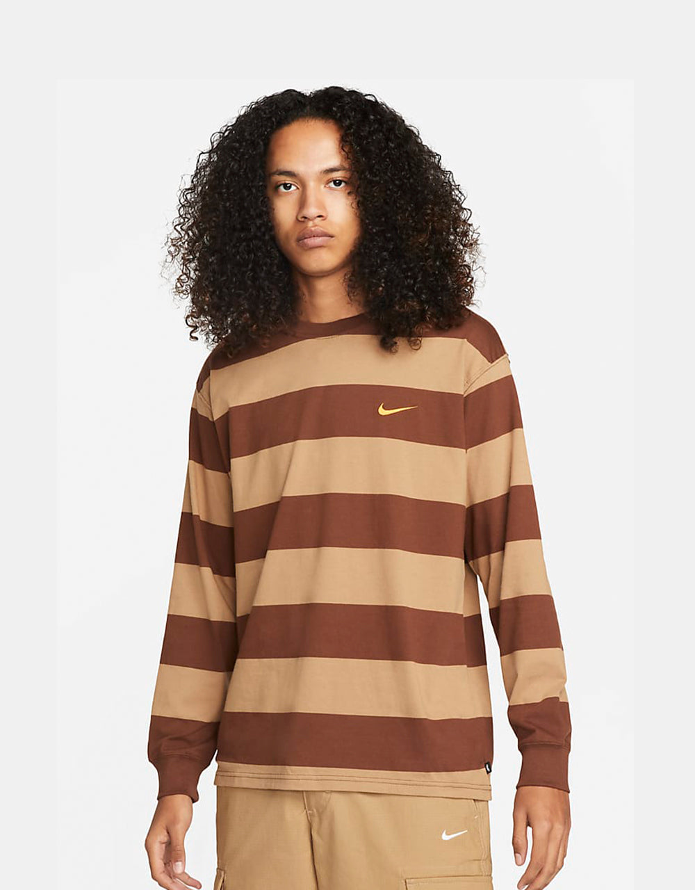 Nike SB Stripe L/S T-Shirt - Cacao Wow/Dark Driftwood