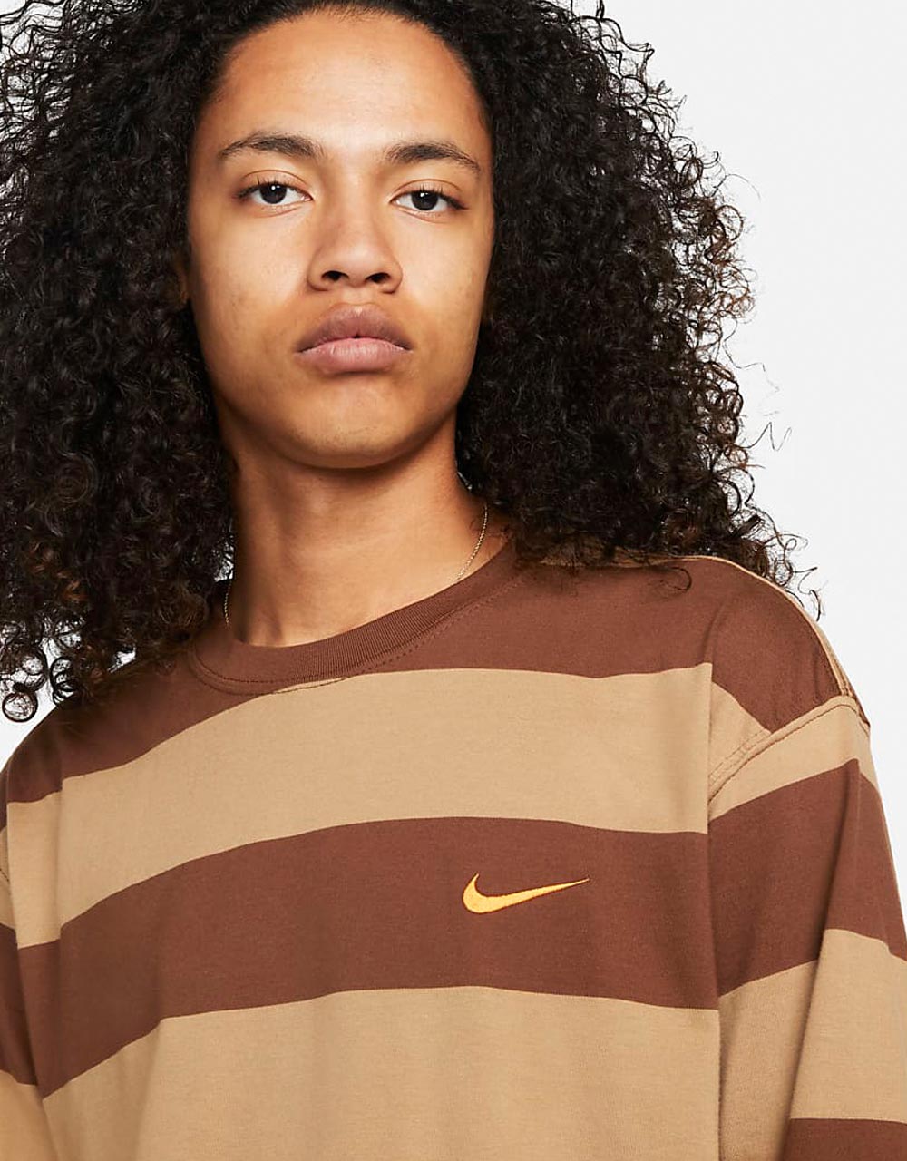 Nike SB Stripe L/S T-Shirt - Cacao Wow/Dark Driftwood