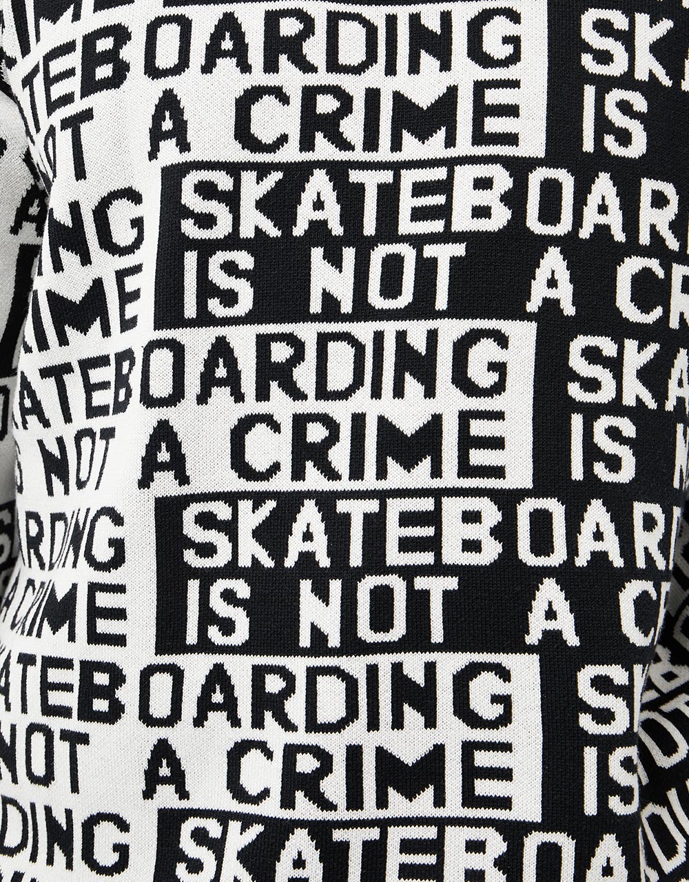 Santa Cruz Not a Crime Knit Crew - Black/White