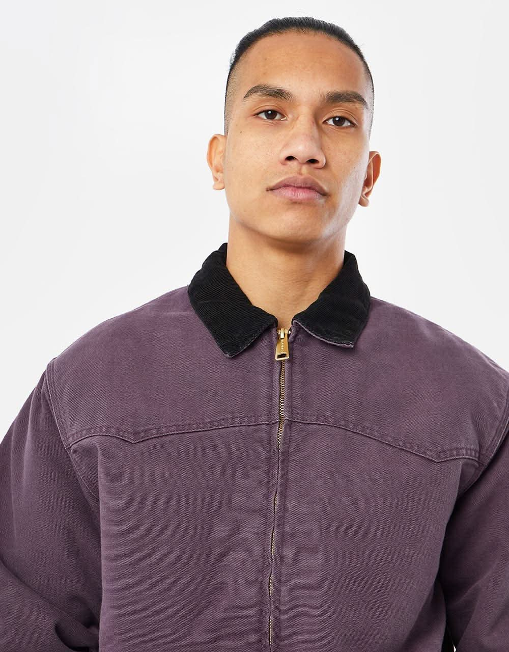 Carhartt WIP OG Santa Fe Jacket - Dark Plum/Black (Aged Canvas)