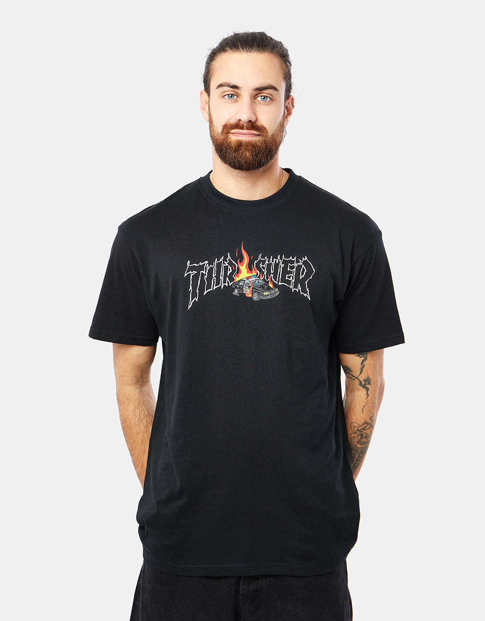 Thrasher x Neck Face Cop Car T-Shirt - Black