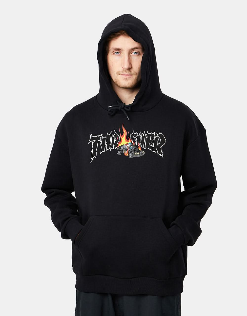 Thrasher x Neck Face Cop Car Pullover Hoodie - Black