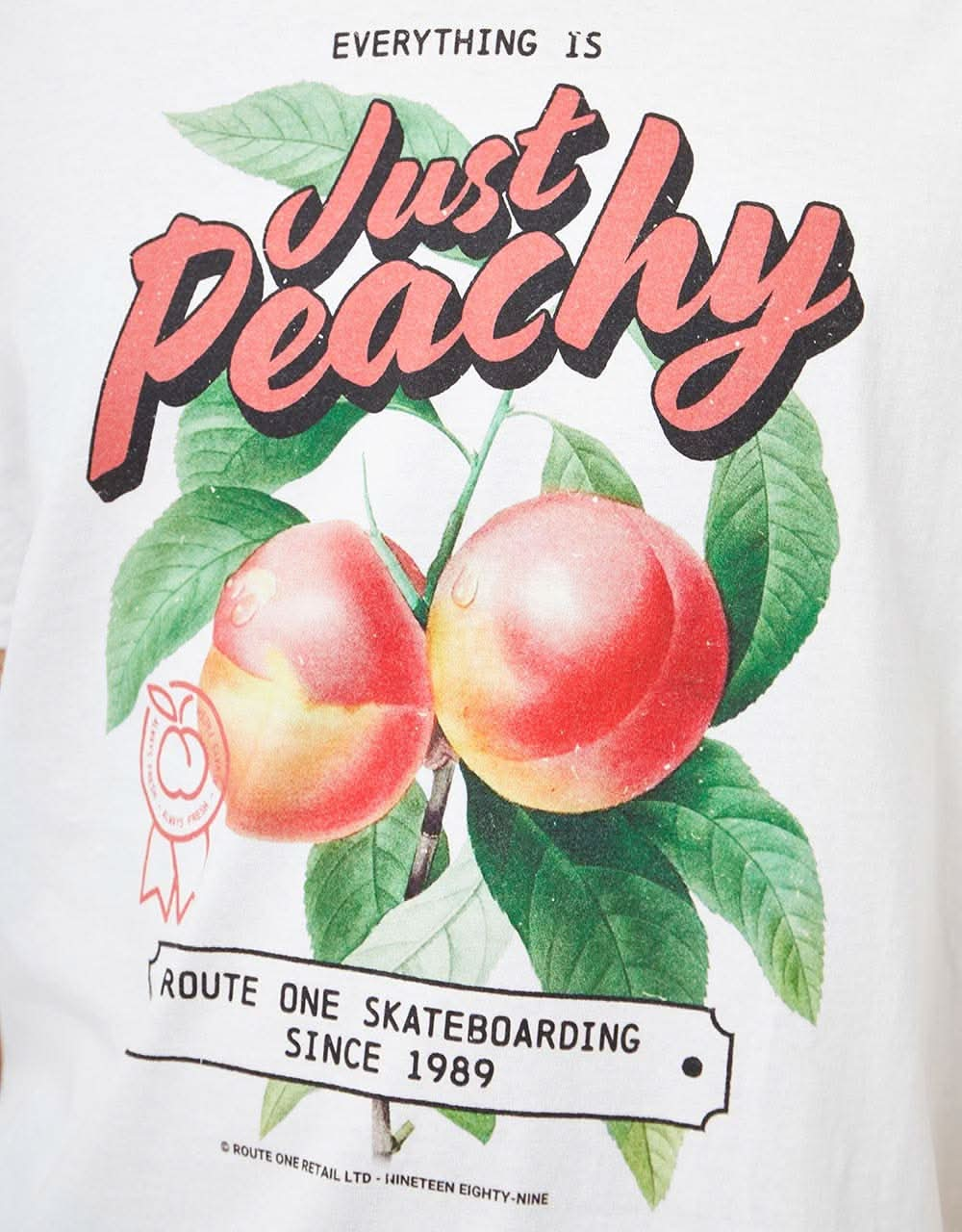 Route One Just Peachy T-Shirt - White