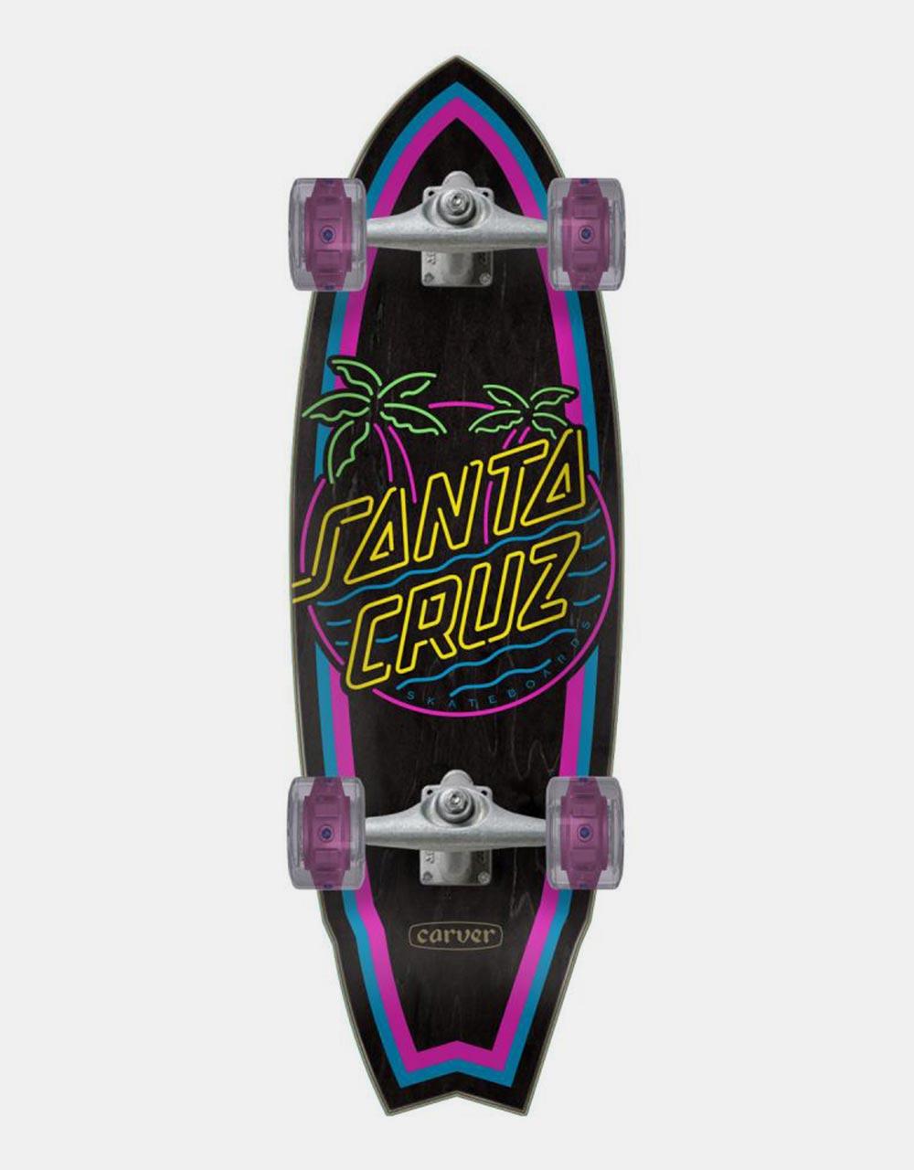 Santa Cruz x Carver Glow Dot Shark SurfSkate Cruiser - 9.85" x 31.52"