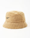 Nike NSW Reversible Sherpa Bucket Hat - Dark Driftwood/Cacao  Wow/Black