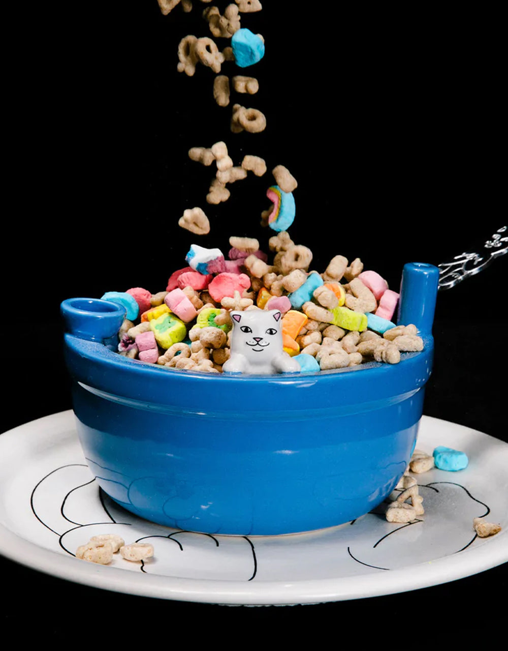 RIPNDIP Lord Nermal Wake And Bake Cereal Bowl - Blue