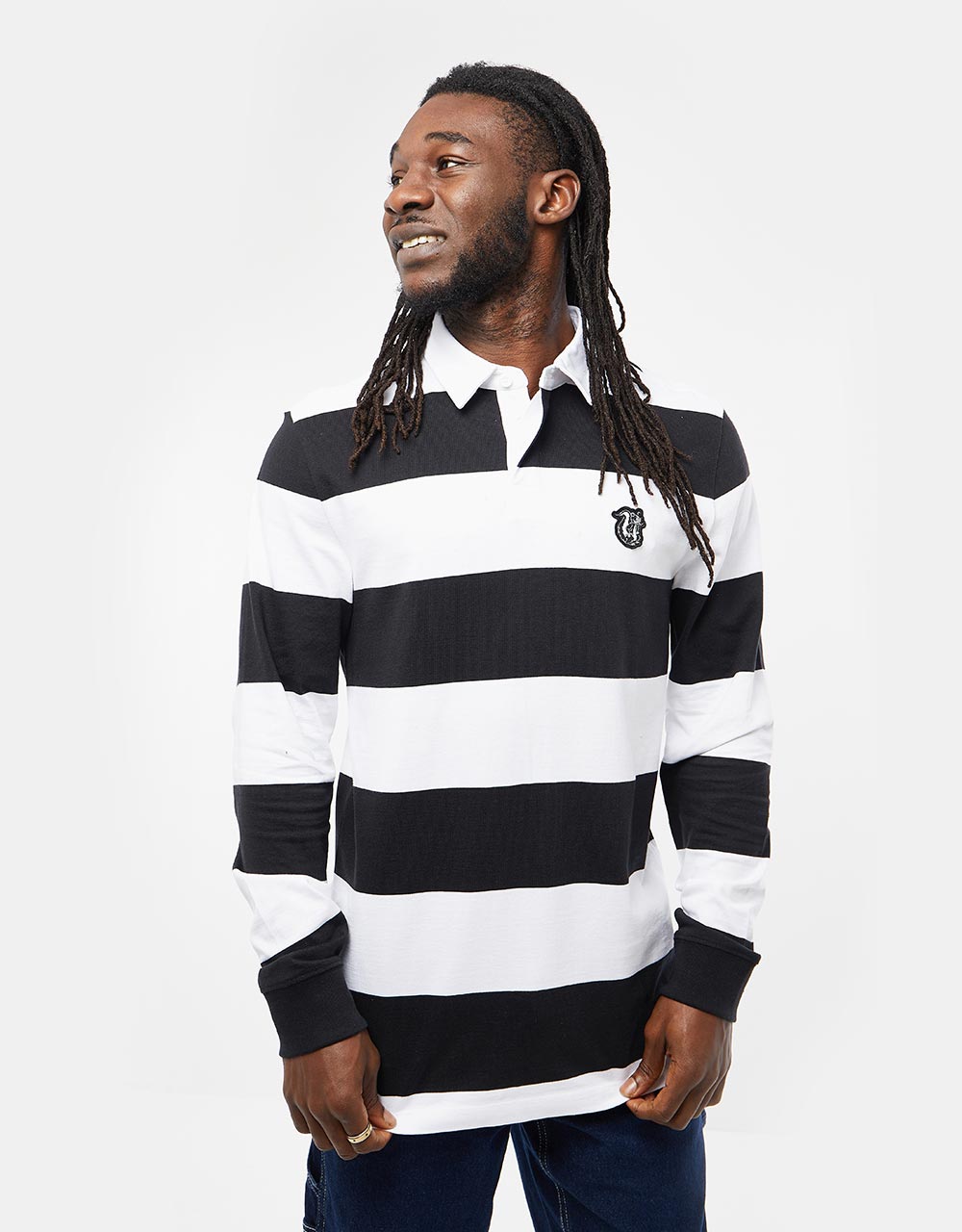 Polo Vans Checkerboard Research L/S - Negro/Blanco