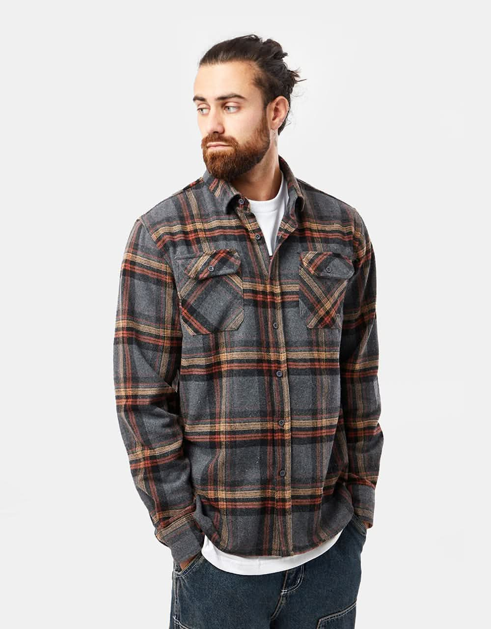 Route One Logan Flannel Shirt - Grey