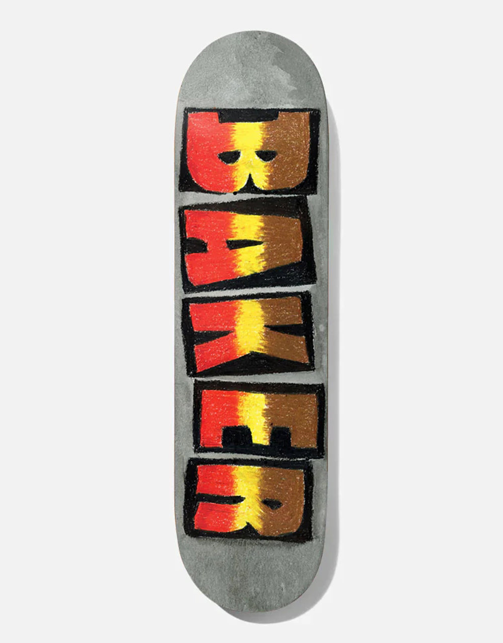 Baker T-Funk Skateboard-Deck mit gelbem Streifen-Markenlogo, 20,3 cm