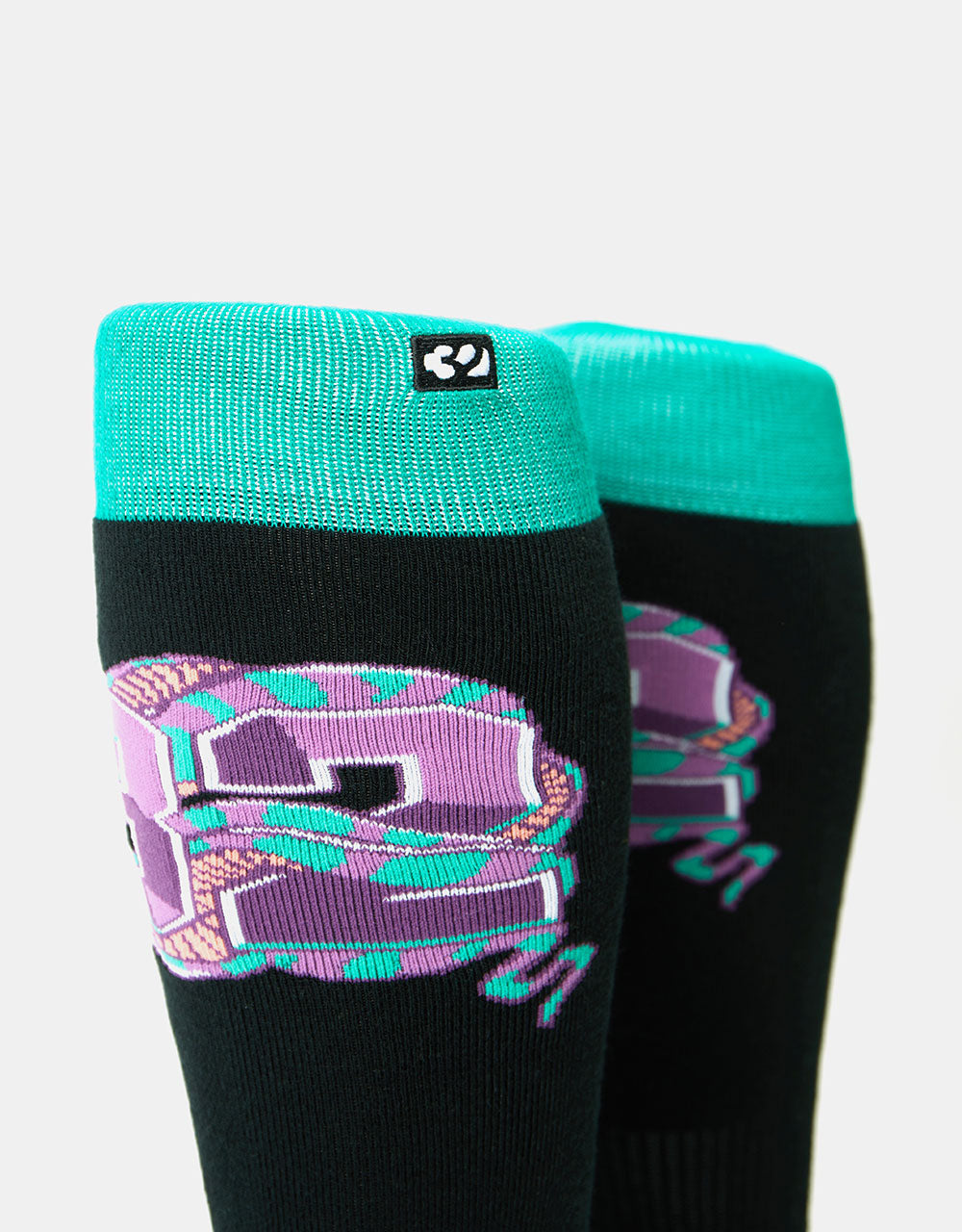 ThirtyTwo x Jono Wood Double Snowboard Socks - Black