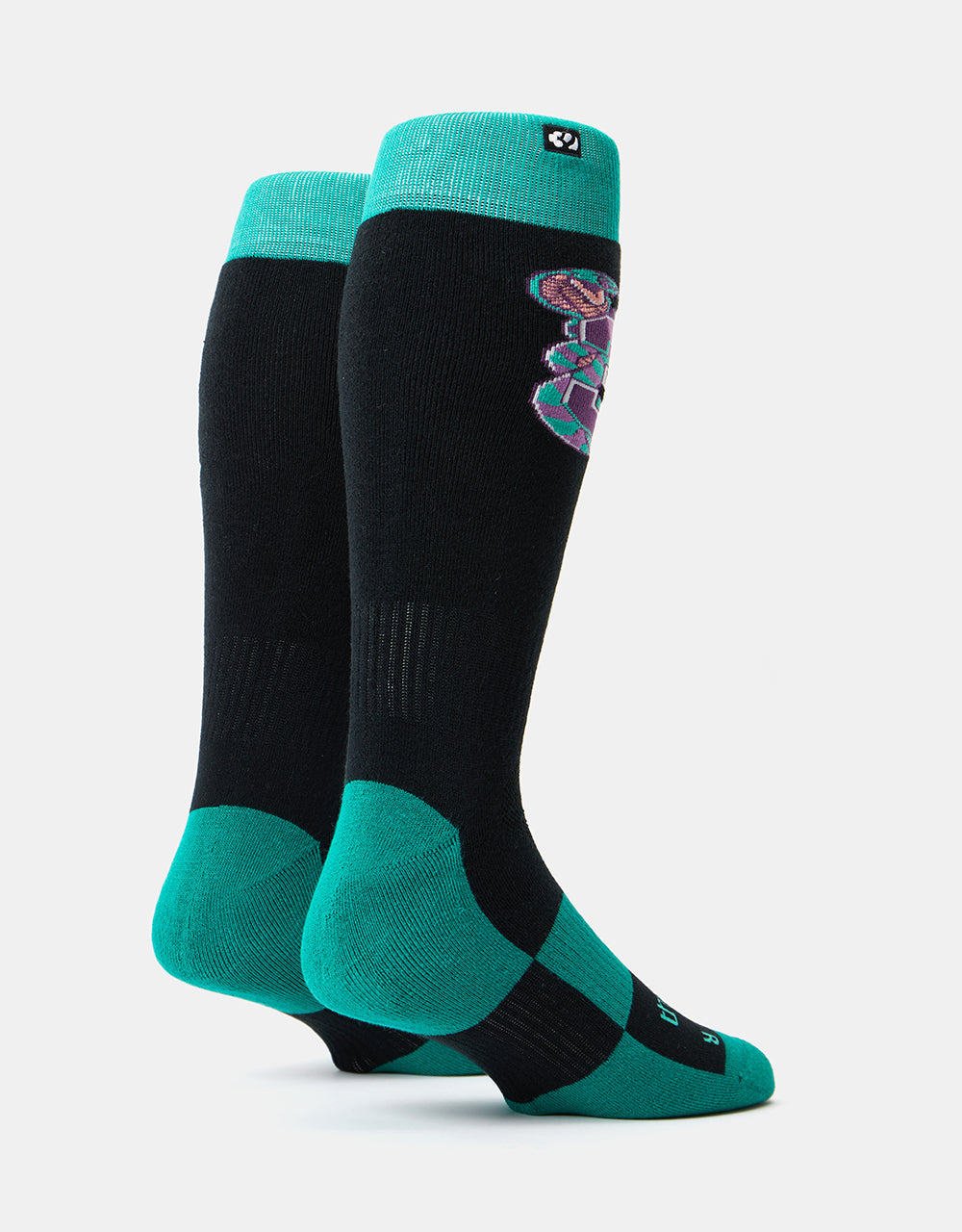 ThirtyTwo x Jono Wood Double Snowboard Socks - Black