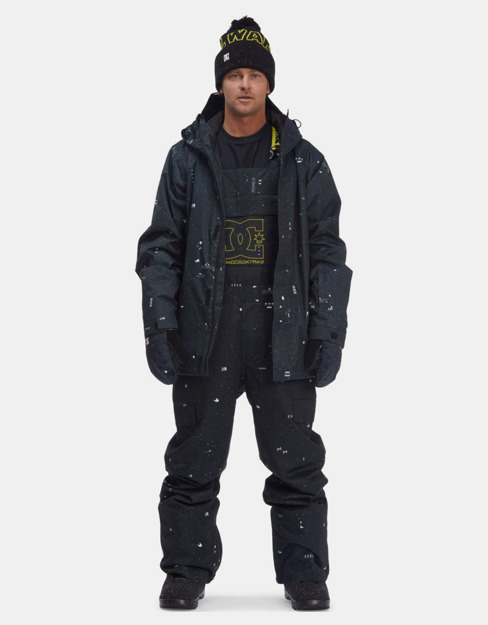 DC x Star Wars Docile Bib 2023 Snowboard Pant - Black/Yellow