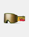 Smith Squad XL Snowboard Goggles - High Fives/ChromaPop™ Sun Black Gold Mirror